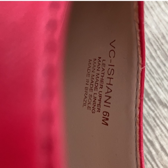 Red Leather Vince Camuto High Heels - Picture 10 of 12